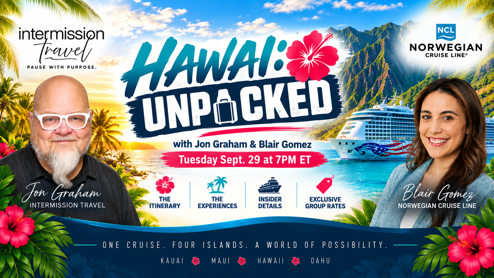 Hawaii Unpacked webinar with Jon Graham and Blair Gomez, Tuesday September 29 at 7 PM ET